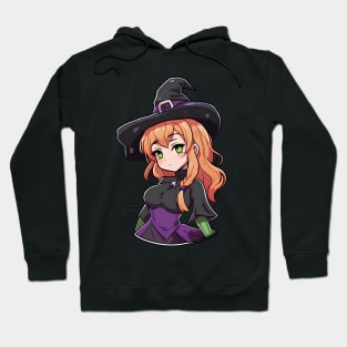 Cute anime witch girl Hoodie